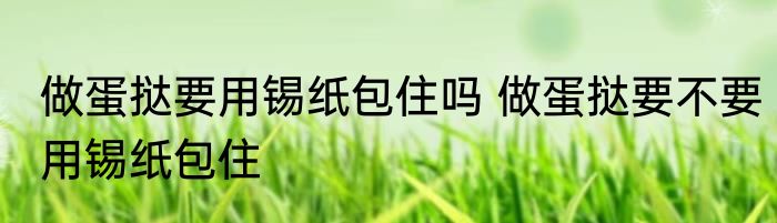 做蛋挞要用锡纸包住吗 做蛋挞要不要用锡纸包住