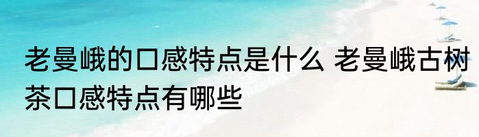 老曼峨的口感特点是什么 老曼峨古树茶口感特点有哪些