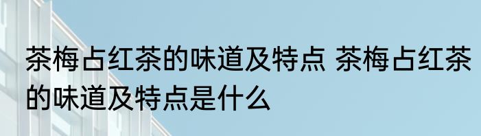 茶梅占红茶的味道及特点 茶梅占红茶的味道及特点是什么