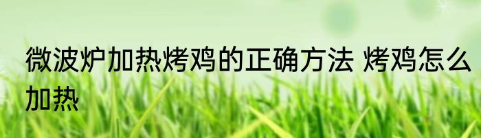 微波炉加热烤鸡的正确方法 烤鸡怎么加热