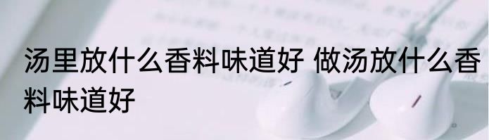 汤里放什么香料味道好 做汤放什么香料味道好