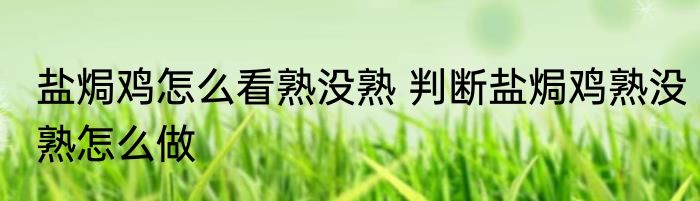 盐焗鸡怎么看熟没熟 判断盐焗鸡熟没熟怎么做
