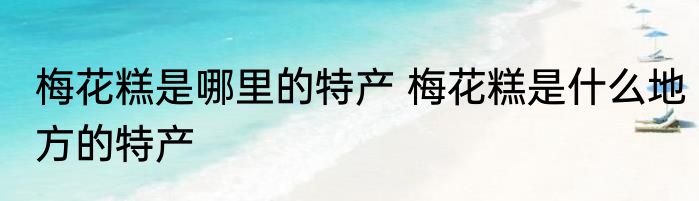 梅花糕是哪里的特产 梅花糕是什么地方的特产
