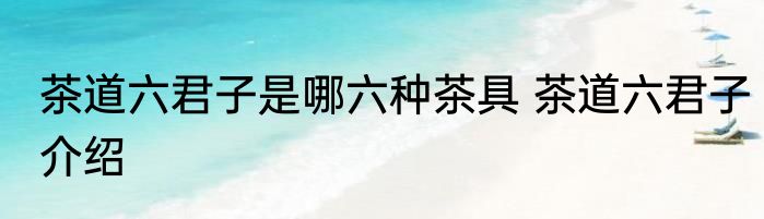 茶道六君子是哪六种茶具 茶道六君子介绍