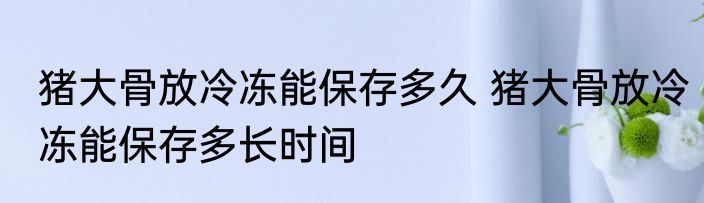 猪大骨放冷冻能保存多久 猪大骨放冷冻能保存多长时间