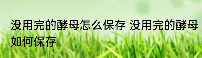 没用完的酵母怎么保存 没用完的酵母如何保存