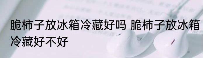 脆柿子放冰箱冷藏好吗 脆柿子放冰箱冷藏好不好