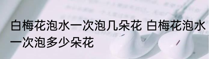 白梅花泡水一次泡几朵花 白梅花泡水一次泡多少朵花