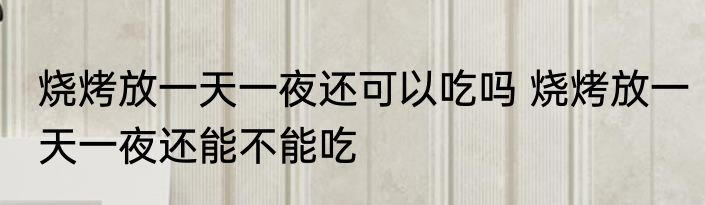 烧烤放一天一夜还可以吃吗 烧烤放一天一夜还能不能吃