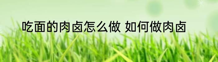 吃面的肉卤怎么做 如何做肉卤
