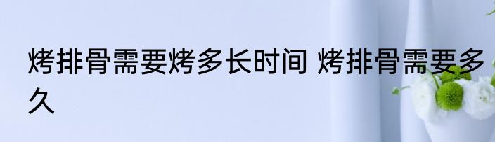 烤排骨需要烤多长时间 烤排骨需要多久