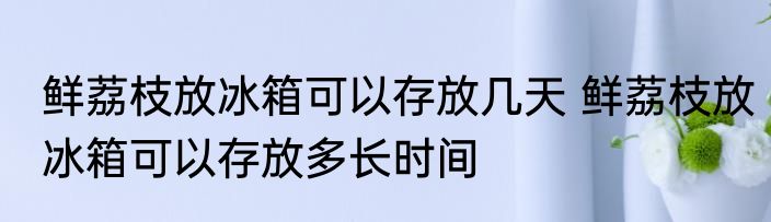 鲜荔枝放冰箱可以存放几天 鲜荔枝放冰箱可以存放多长时间