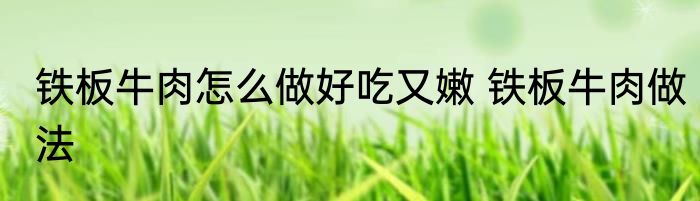 铁板牛肉怎么做好吃又嫩 铁板牛肉做法