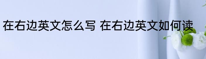 在右边英文怎么写 在右边英文如何读