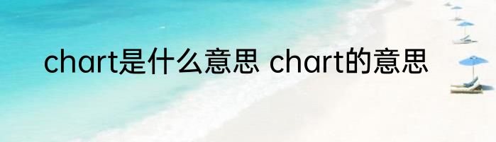 chart是什么意思 chart的意思