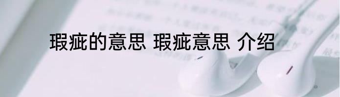 瑕疵的意思 瑕疵意思 介绍