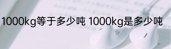 1000kg等于多少吨 1000kg是多少吨