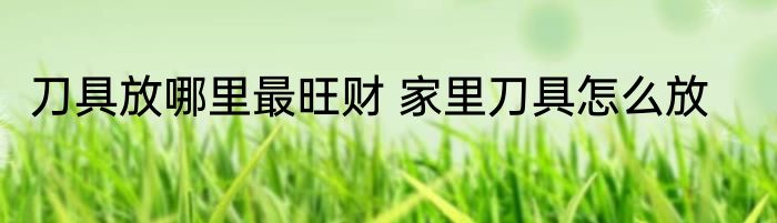 刀具放哪里最旺财 家里刀具怎么放