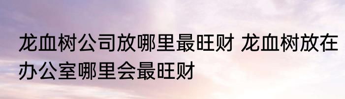 富贵竹放卧室哪里最旺财 卧室什么位置放富贵竹招财