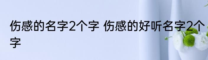伤感的名字2个字 伤感的好听名字2个字