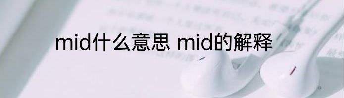 mid什么意思 mid的解释