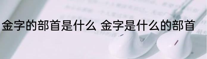 金字的部首是什么 金字是什么的部首