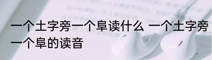 一个土字旁一个阜读什么 一个土字旁一个阜的读音