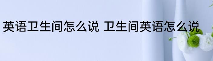 英语卫生间怎么说 卫生间英语怎么说