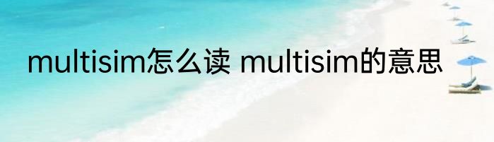 multisim怎么读 multisim的意思
