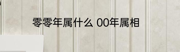 零零年属什么 00年属相