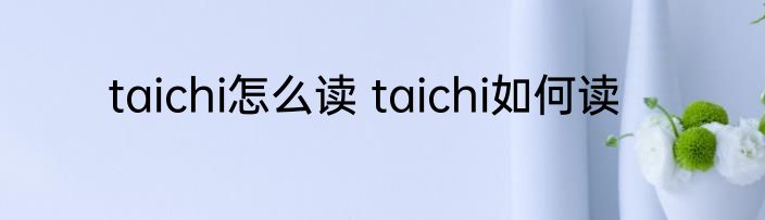 taichi怎么读 taichi如何读