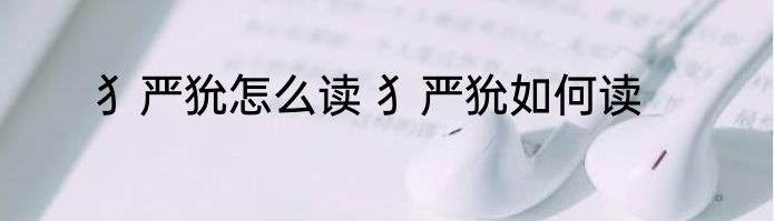 犭严狁怎么读 犭严狁如何读