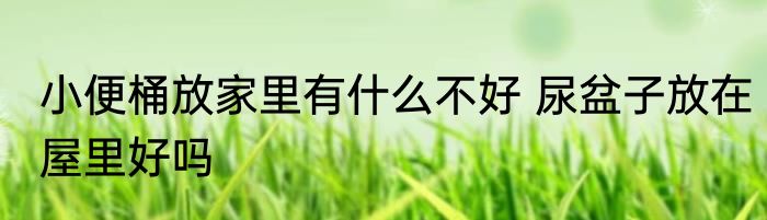小便桶放家里有什么不好 尿盆子放在屋里好吗