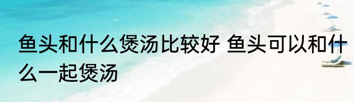 鱼头和什么煲汤比较好 鱼头可以和什么一起煲汤
