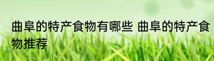 曲阜的特产食物有哪些 曲阜的特产食物推荐