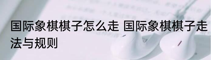 国际象棋棋子怎么走 国际象棋棋子走法与规则