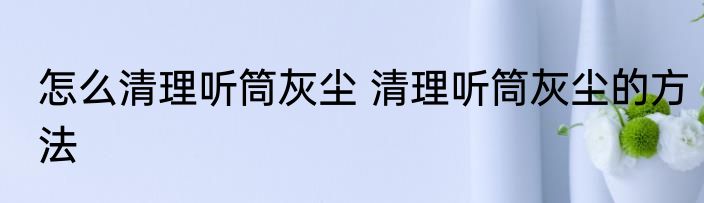 怎么清理听筒灰尘 清理听筒灰尘的方法