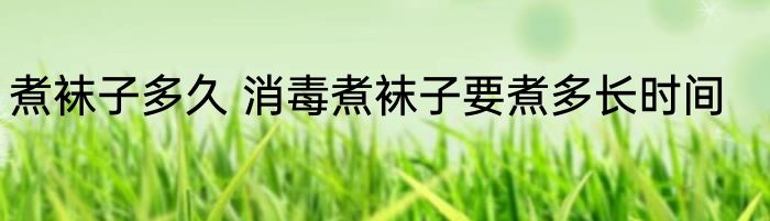 煮袜子多久 消毒煮袜子要煮多长时间