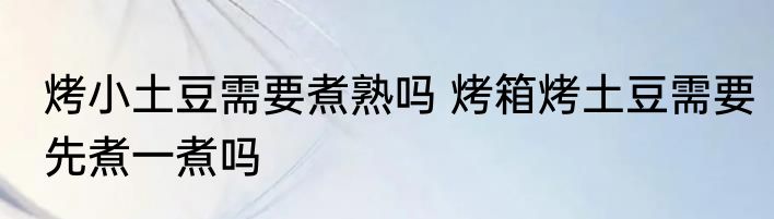 烤小土豆需要煮熟吗 烤箱烤土豆需要先煮一煮吗