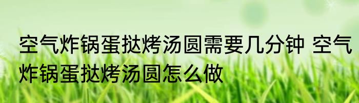 空气炸锅蛋挞烤汤圆需要几分钟 空气炸锅蛋挞烤汤圆怎么做