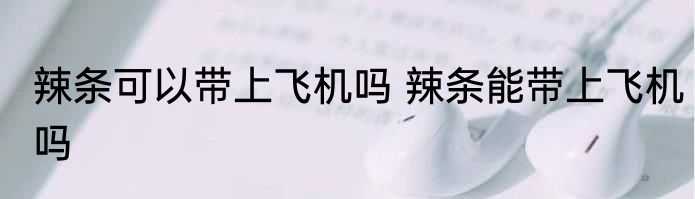 辣条可以带上飞机吗 辣条能带上飞机吗