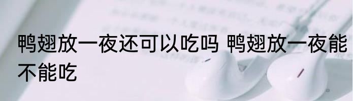 鸭翅放一夜还可以吃吗 鸭翅放一夜能不能吃