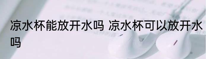 凉水杯能放开水吗 凉水杯可以放开水吗
