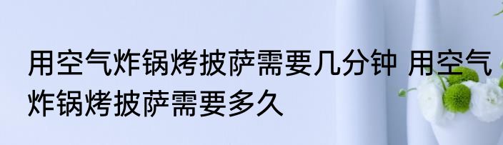 用空气炸锅烤披萨需要几分钟 用空气炸锅烤披萨需要多久