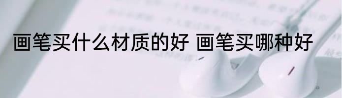 画笔买什么材质的好 画笔买哪种好