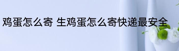 鸡蛋怎么寄 生鸡蛋怎么寄快递最安全