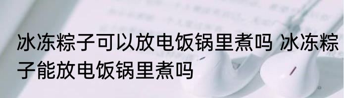 冰冻粽子可以放电饭锅里煮吗 冰冻粽子能放电饭锅里煮吗