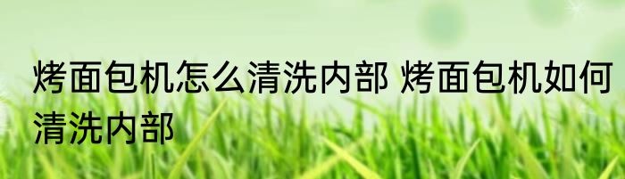烤面包机怎么清洗内部 烤面包机如何清洗内部