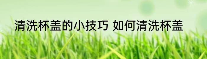 清洗杯盖的小技巧 如何清洗杯盖