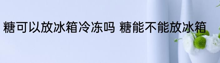 糖可以放冰箱冷冻吗 糖能不能放冰箱